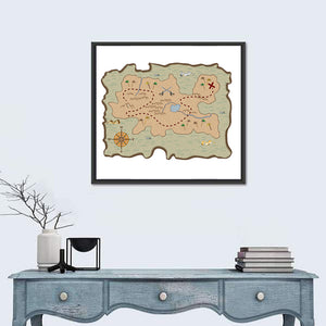 Pirate Treasure Map Wall Art