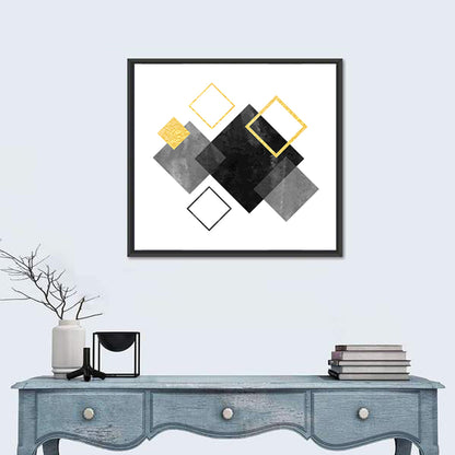 Layered Squares Composition Wall Art