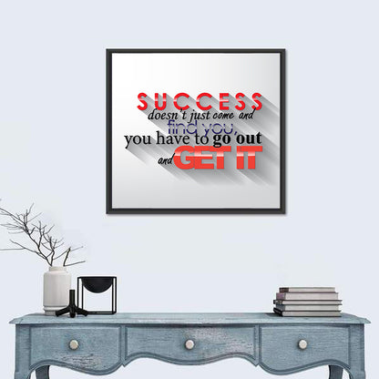 Bold Success Quote Typography Wall Art