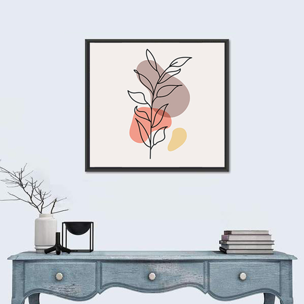 Minimalist Floral Line Drawing Wall Art