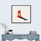 Rook Tower with Bitcoin Emblem Wall Art