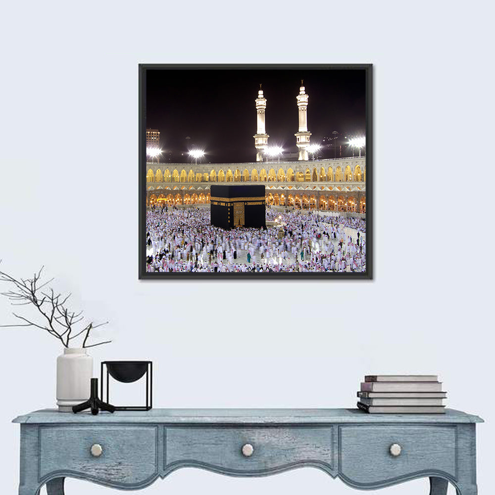 Night Gathering at the Kaaba Wall Art