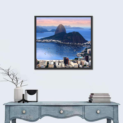 Rio De Janeiro Bay with Sugarloaf Mountain Wall Art