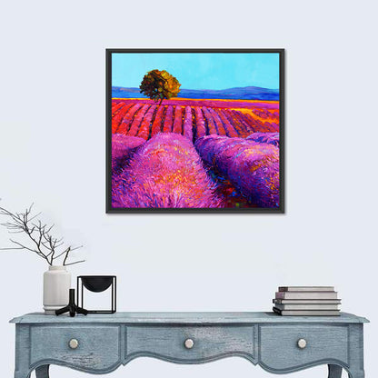 Impressionist Lavender Field Wall Art