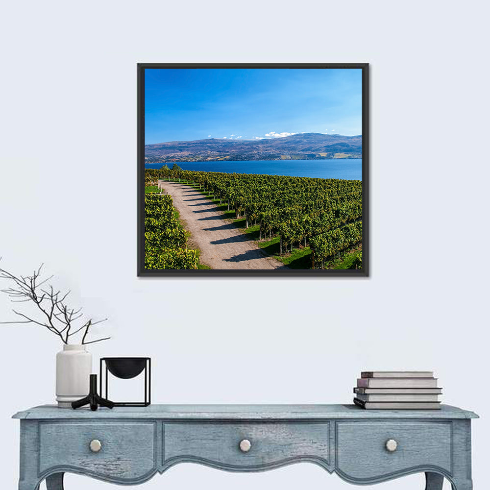 Lake Okanagan Vineyard Path Wall Art