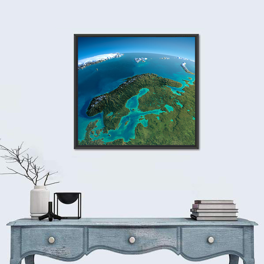 Scandinavia from Space Wall Art