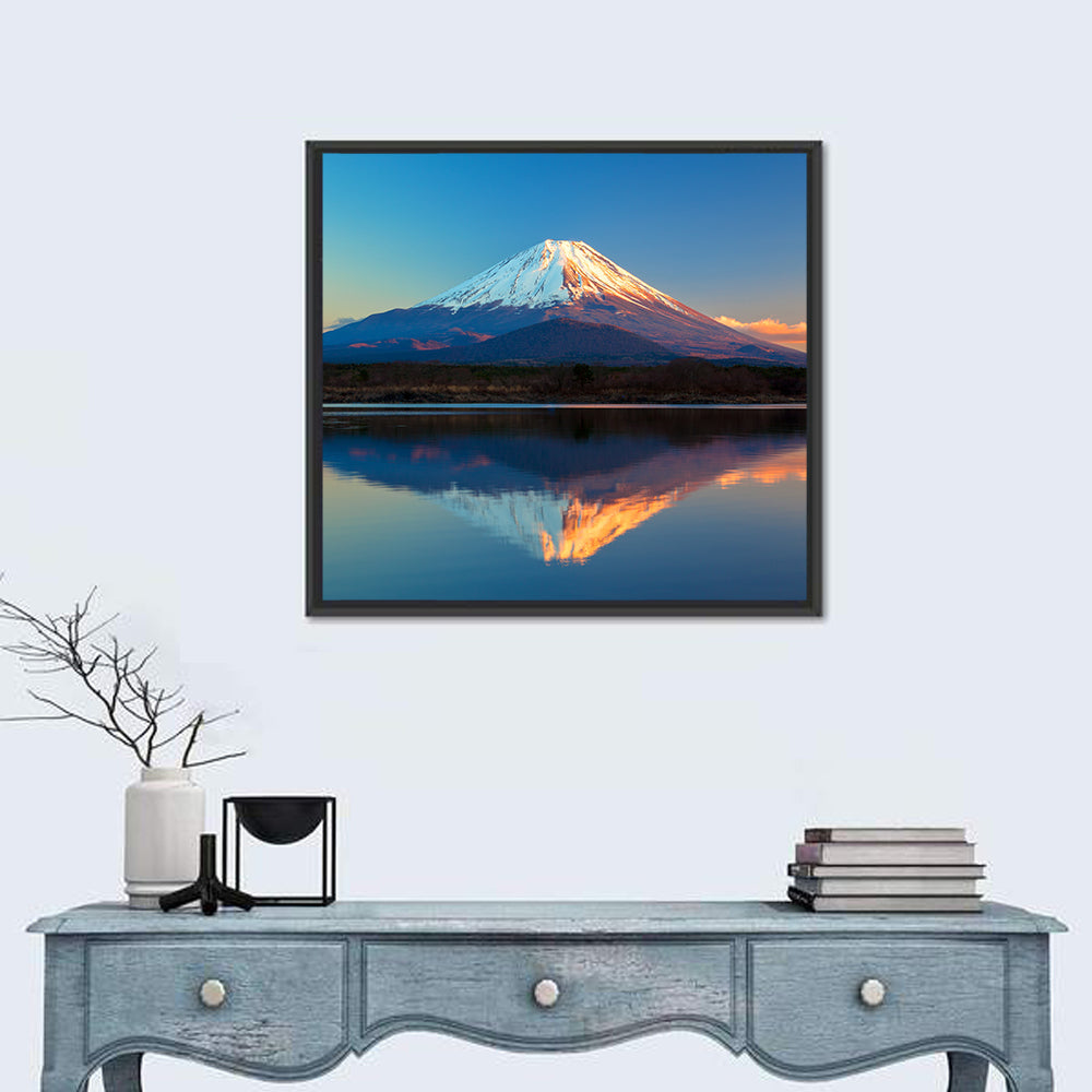 Mount Fuji Reflected on Lake Shoji Wall Art