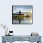 Ulun Danu Beratan Temple at Sunrise Wall Art