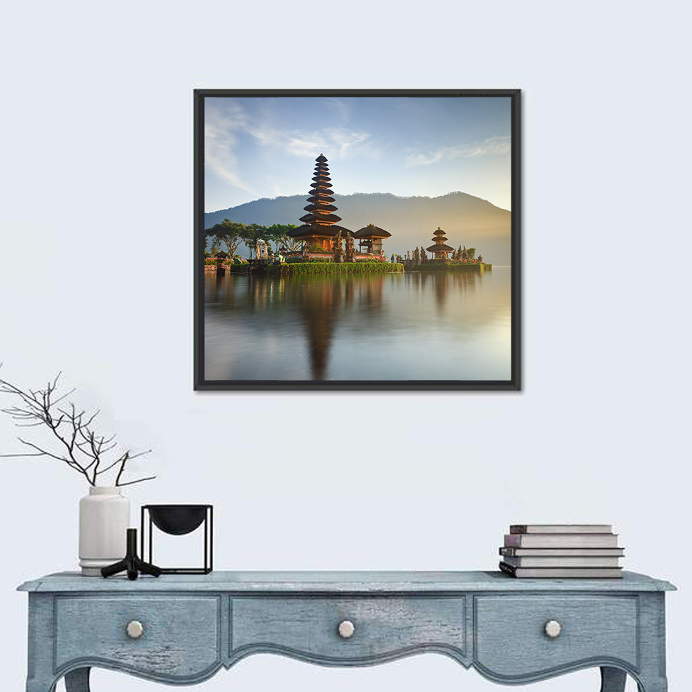 Ulun Danu Beratan Temple at Sunrise Wall Art
