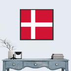 Danish Flag Nordic Cross Wall Art