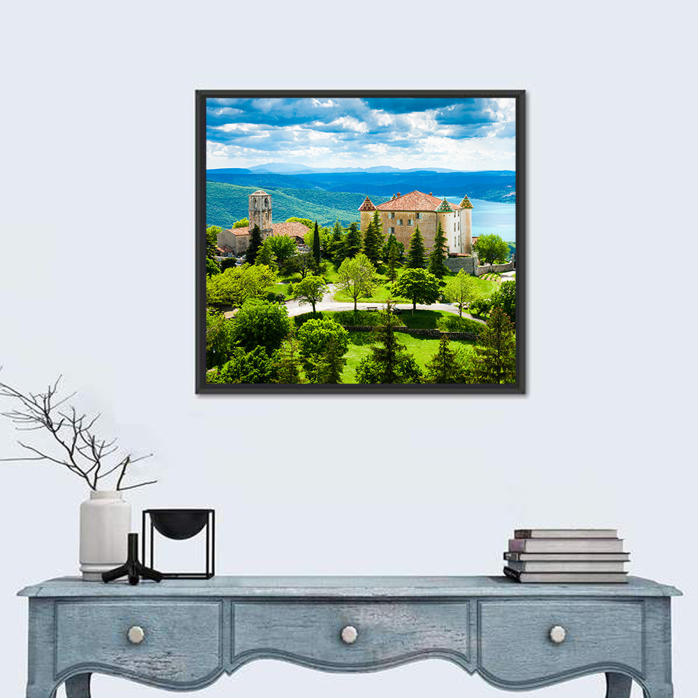 Château D'esparron and Village Church Wall Art