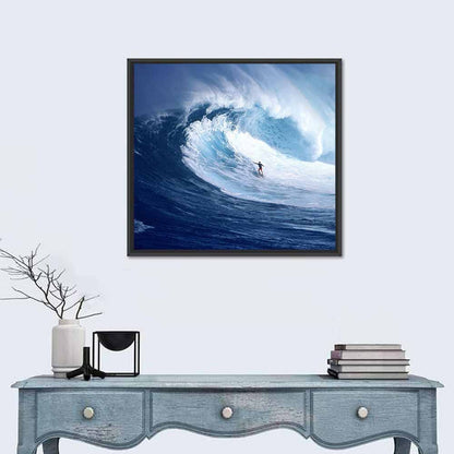 Surfer in Barrel Wave Wall Art
