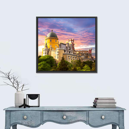 Pena Palace at Golden Dusk, Sintra Wall Art