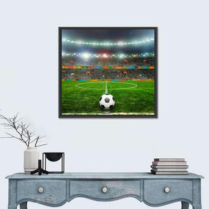 Soccer Ball On Stadium Wall Art