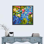 Colorful Quilted Circle Pattern Wall Art