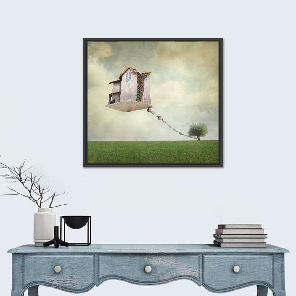 Floating House with Pulley Wall Art