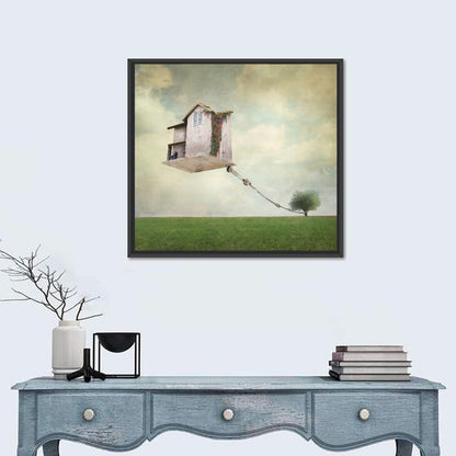 Floating House with Pulley Wall Art
