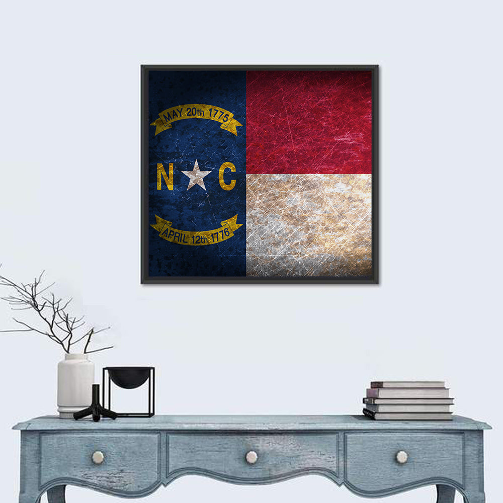 Vintage North Carolina State Flag Wall Art