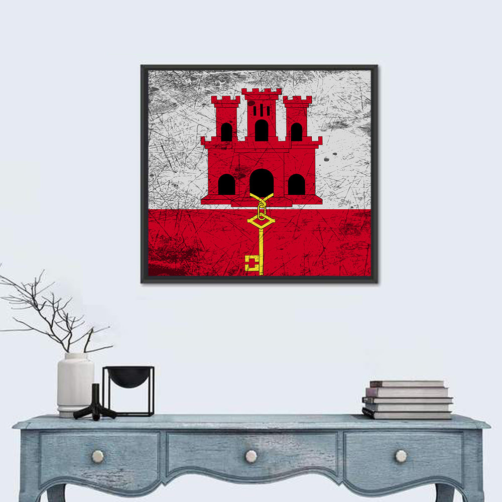 Flag Of Gibraltar Wall Art