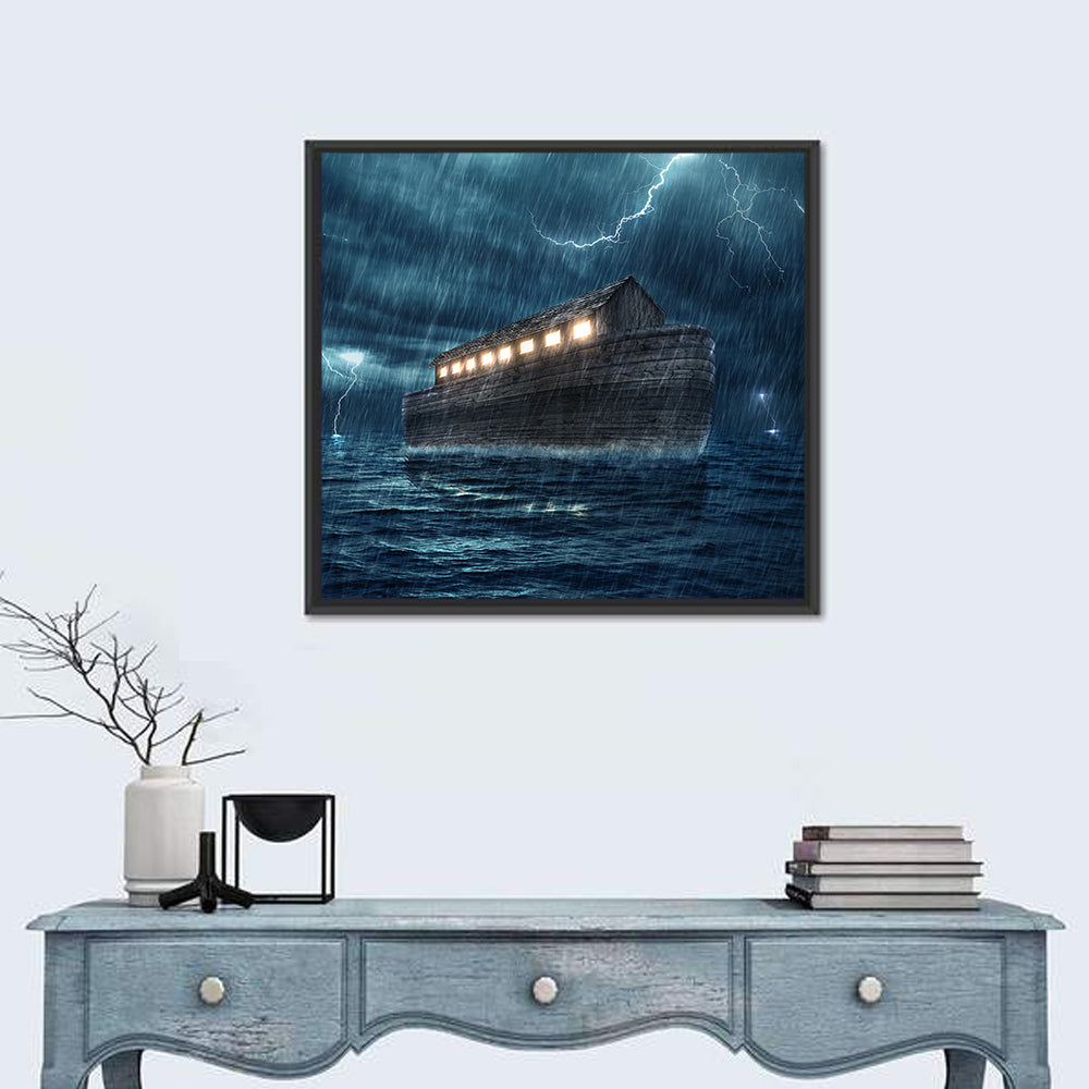 Noah's Ark in Lightning Storm Wall Art