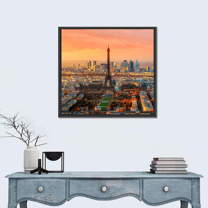 Eiffel Tower at Golden Twilight Wall Art