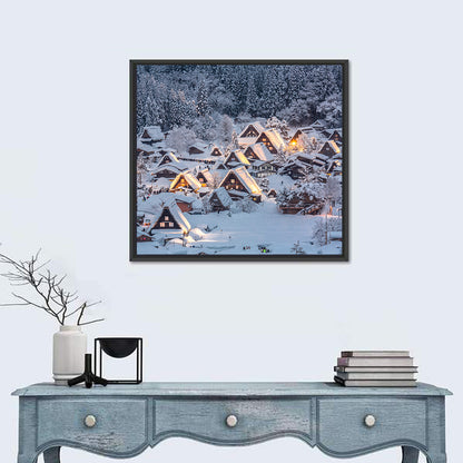 Shirakawago Light Up Japan Wall Art