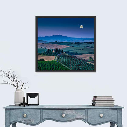 Moonlit Tuscan Hills Wall Art