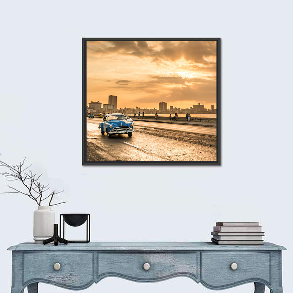 Havana Malecon Sunset Wall Art