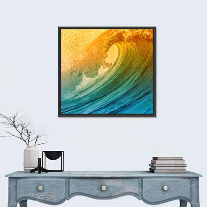 Golden Hour Barrel Wave Wall Art