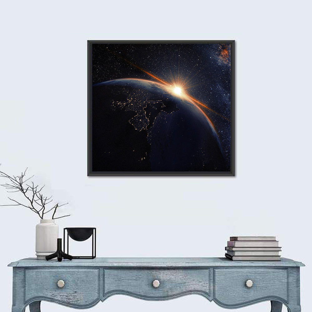 Sunrise Over Earth from Orbit Wall Art