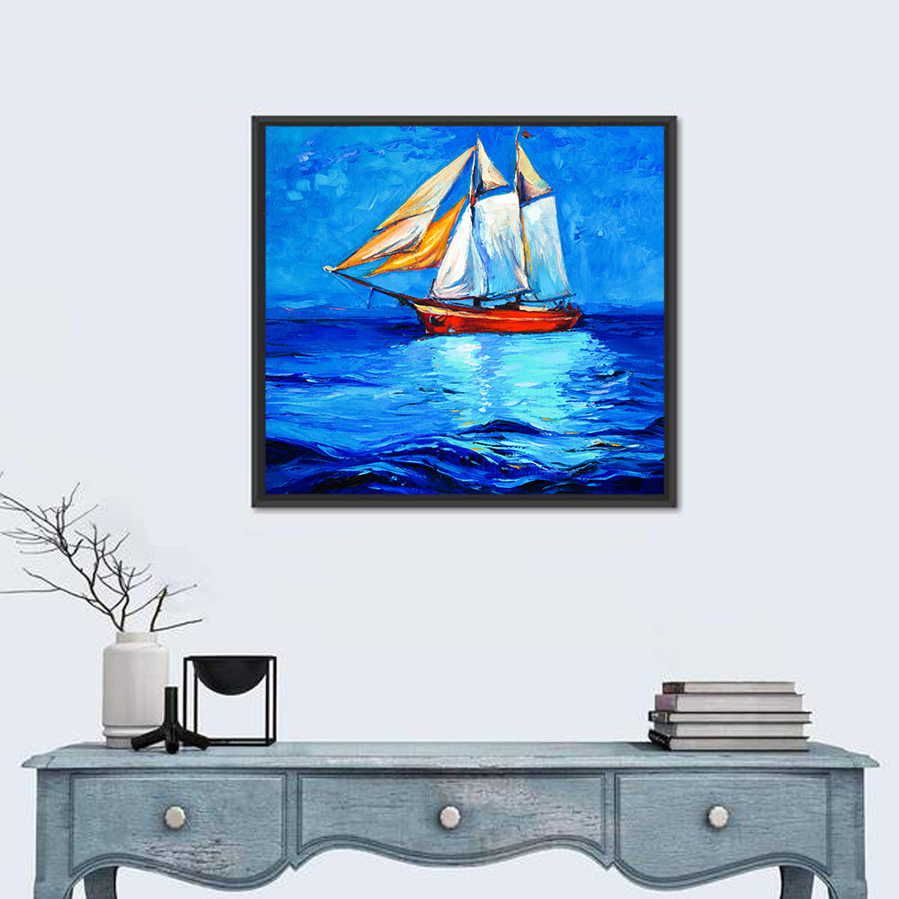 Sailboat at Golden Hour Wall Art
