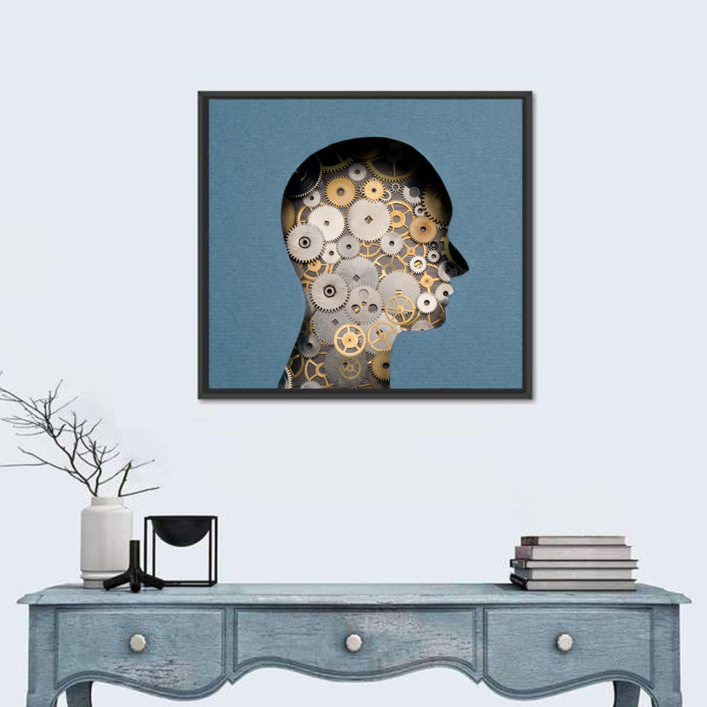 Mechanical Mind Silhouette Wall Art
