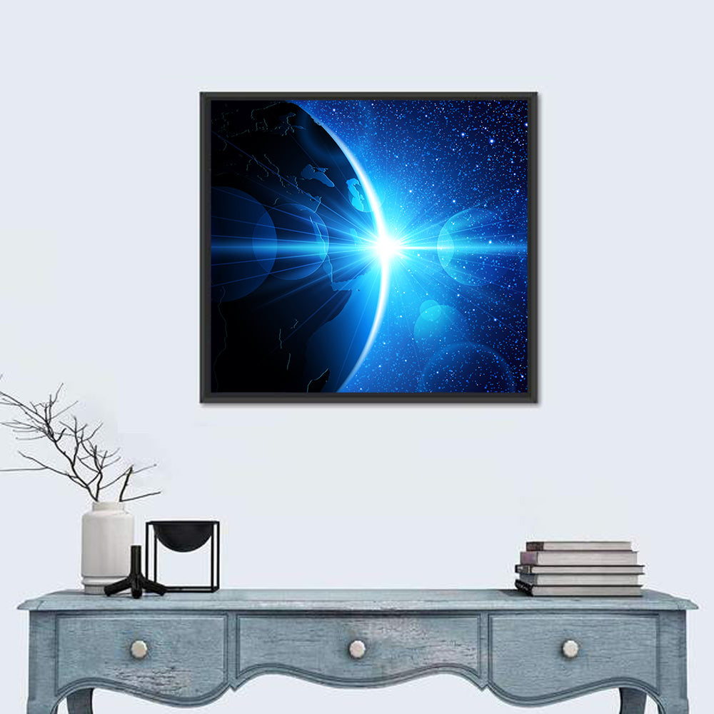 Earth Horizon at Sunrise Wall Art