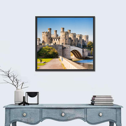 Conwy Castle and Arched Bridge Wall Art