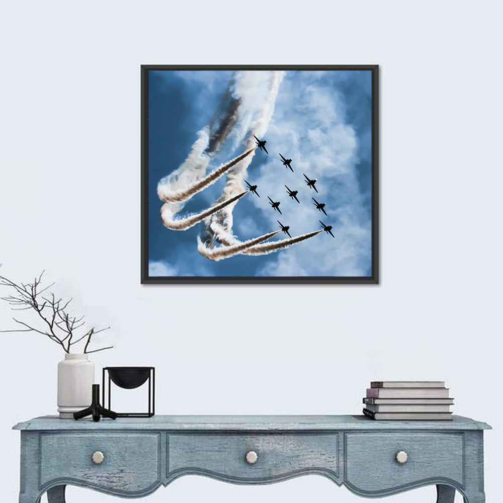 Nine-jet Aerobatic Formation Wall Art