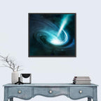 Spiral Galaxy with Radiant Jet Stream Wall Art