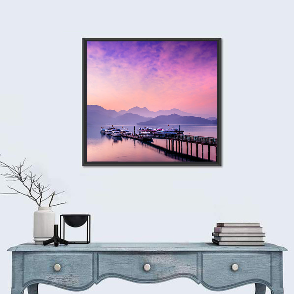 Sun Moon Lake at Dusk Wall Art