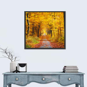 Road In Autumn Forest Wall Art