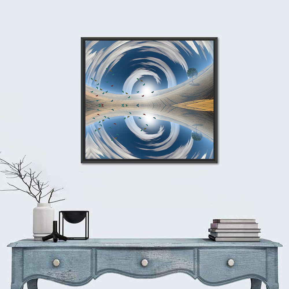 Swirling Sky Reflection Wall Art