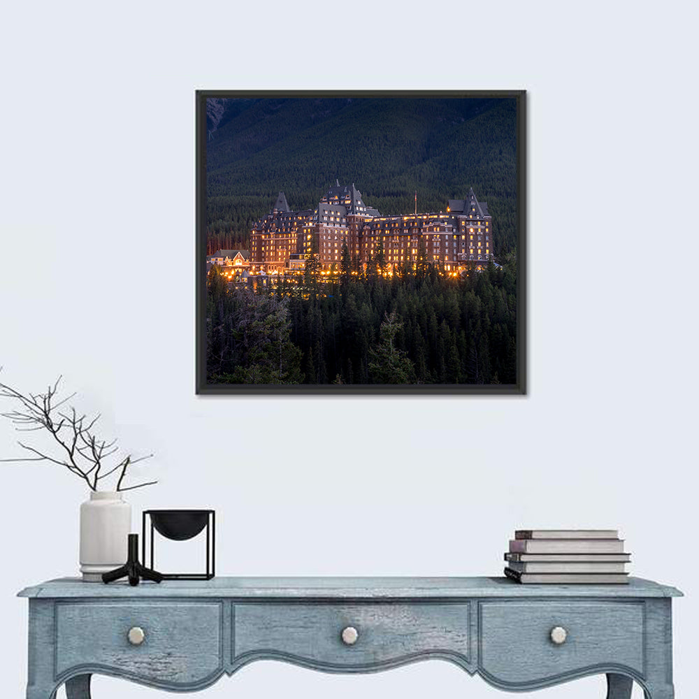Fairmont Banff Springs at Dusk Wall Art