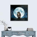 Moonlit Sailboat at Sea Wall Art