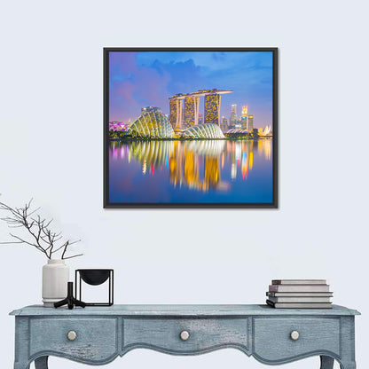 Singapore Skyline at Twilight Wall Art