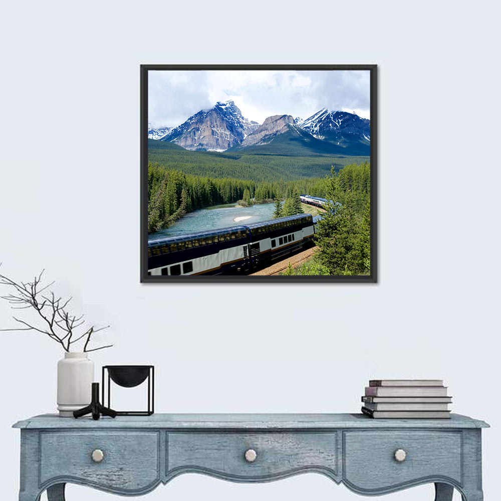 Glass Roof Train in Canadian Rockies Wall Art