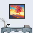 Surreal Autumn Dusk Landscape Wall Art