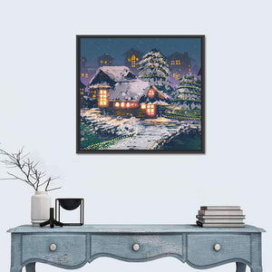 Christmas Night Scene Wall Art