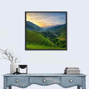 Rice Fields On Terrace Vietnam Wall Art