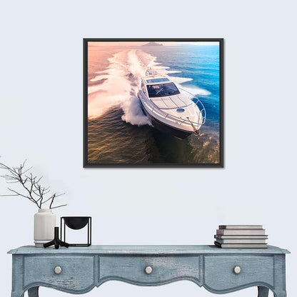 Luxury Motorboat in Motion Wall Art