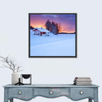 Lapland Sunrise Over Frozen Lake Wall Art