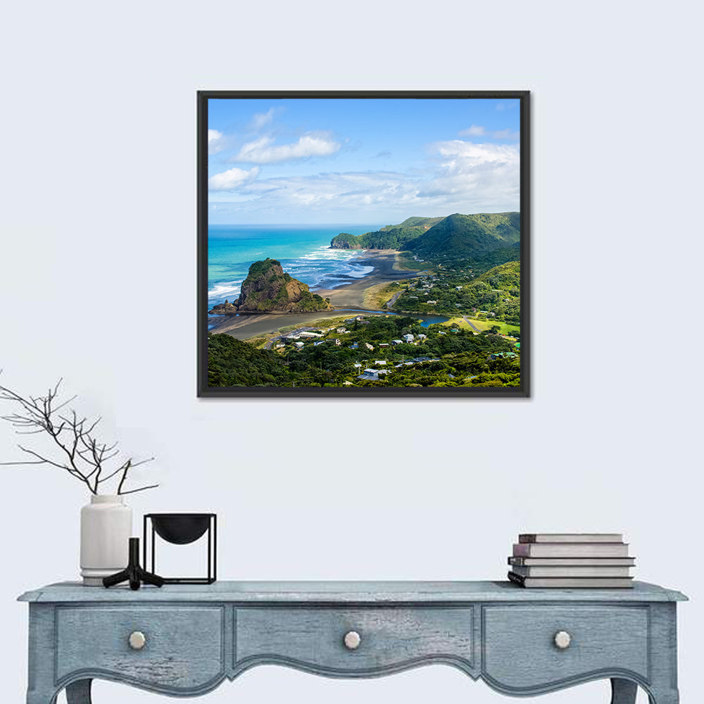 Lion Rock at Piha Beach Wall Art