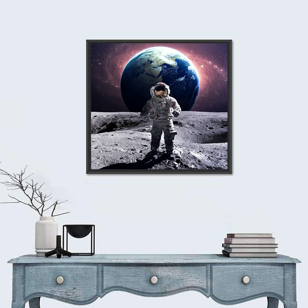 Astronaut at Lunar Spacewalk Wall Art